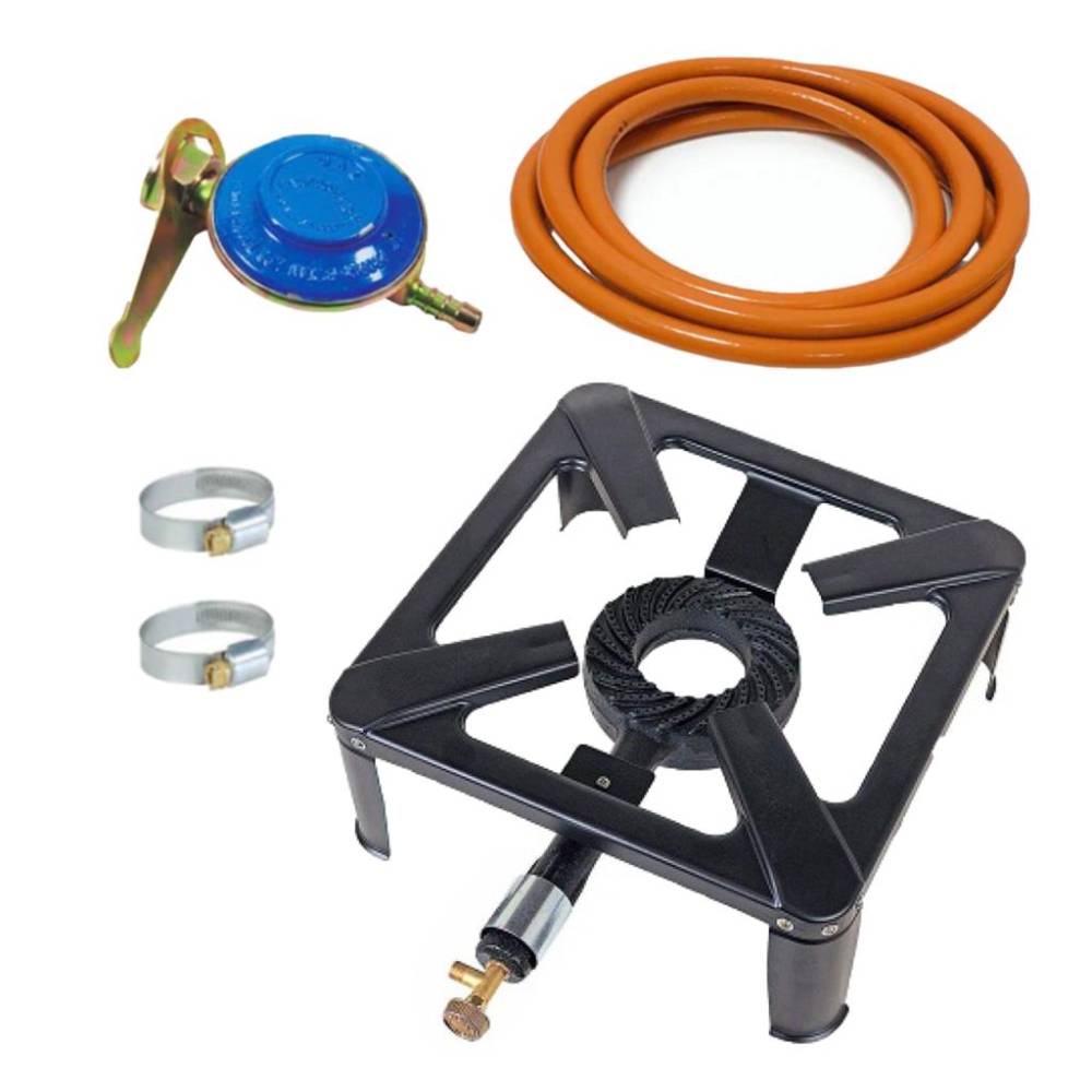 Pirostrie/Arzator patrat 40x40 cm pe gaz + furtun gaz 2m + ceas butelie + 2 x coliere furtun Pirostrie/Arzator patrat 40x40 cm pe gaz + furtun gaz 2m + ceas butelie + 2 x coliere furtun