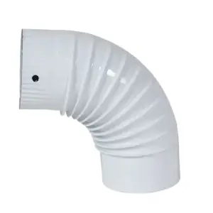 Cot emailat evacuare fum Alb, Q120 mm