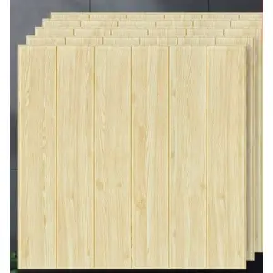 Tapet 3D autoadeziv, 70x70cm, Crem, 10buc/set