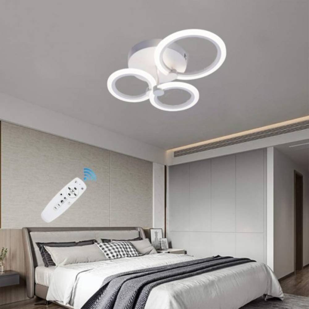 Lustra LED cu telecomanda 40 W , 3 cercuri 3 culori Lustra LED cu telecomanda 40 W , 3 cercuri 3 culori