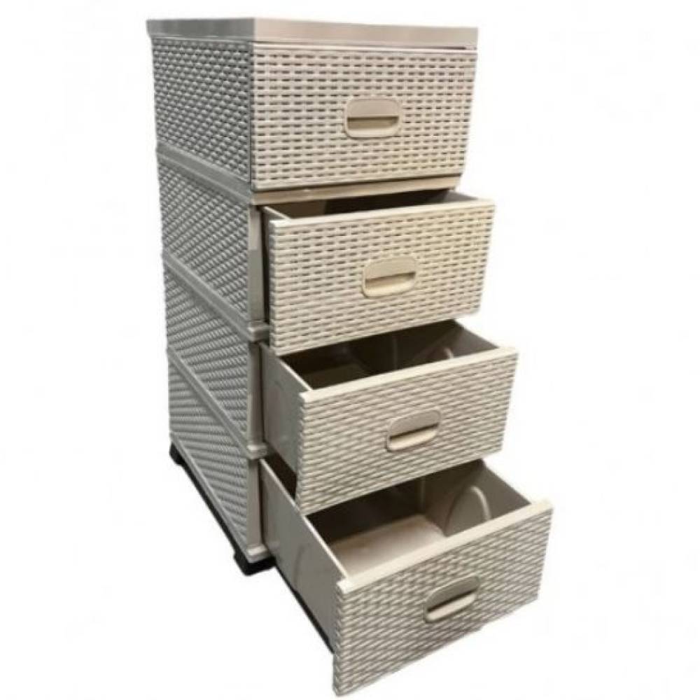 Pachet dulap bucatarie, baie plastic 4 sertare tip ratan bej + 3 Servetele bicarbonat si otet Pachet dulap bucatarie, baie plastic 4 sertare tip ratan bej + 3 Servetele bicarbonat si otet