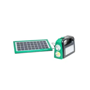 Kit panou solar, 3 becuri si lanterna 17x7.5x12cm