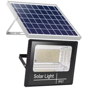 Proiector solar 100 leduri, 30W, 15x12cm, lumina rece