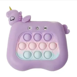 Consola, Joc Interactiv Pop It, Pentru copii, Model Unicorn, Mov