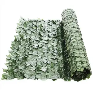 Gard artificial verde 1m x 3m, frunze din plastic (decorativ)