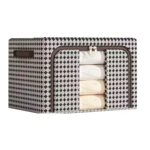 Cutie depozitare 66 litri cu fermoar, zebra (pliabila)