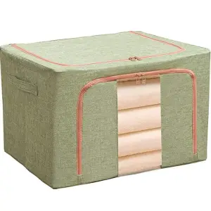 Cutie depozitare 66 litri cu fermoar, verde (pliabila)