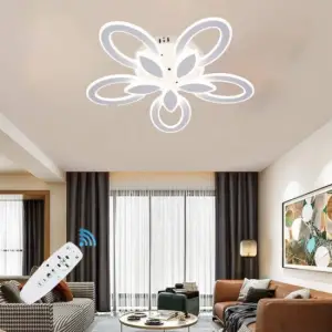 Lustra LED cu telecomanda 170 W , 5 brate 3 culori