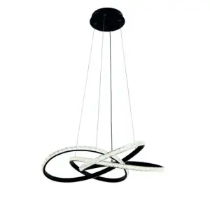 Lustra LED ajustabila, negru cu curiu 86 W