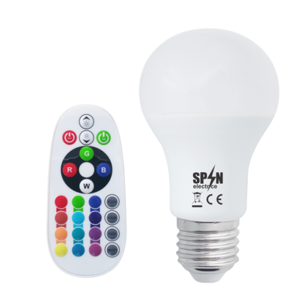 Bec Led E27, 8W=70W, Rgb+6400K, lumina rece, 850Lm + Smart Kit Telecomanda Bec Led E27, 8W=70W, Rgb+6400K, lumina rece, 850Lm + Smart Kit Telecomanda