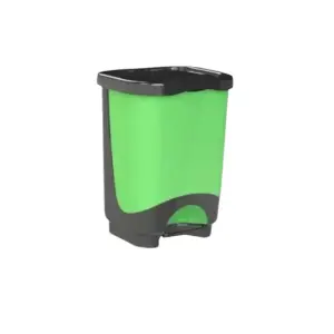 Cos gunoi negru cu verde Sterk, 13 L