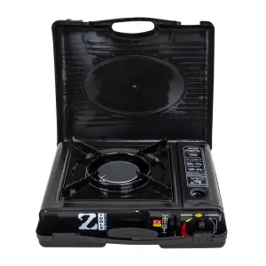 Aragaz camping dubla alimentare, butelie spray sau gaz