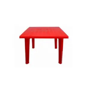 Masa gradina patrata, 4 persoane, plastic, rosu