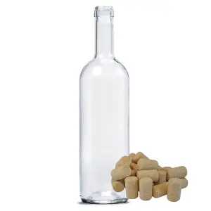 Sticle de vin 16 buc cu 100 dopuri de pluta