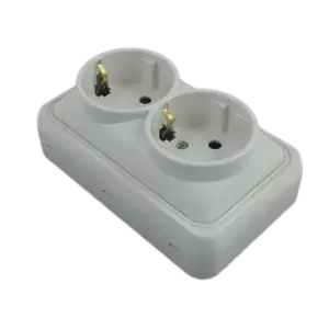 Priza Dubla Mini Alba - montaj aparent