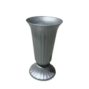 Vaza plastic cimitir 30 cm gri