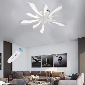 Lustra LED cu telecomanda 70 W , 10 brate 3 culori