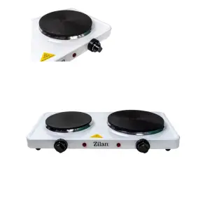 Plita electrica cu termostat reglabil 2 ochi 2500W Alba