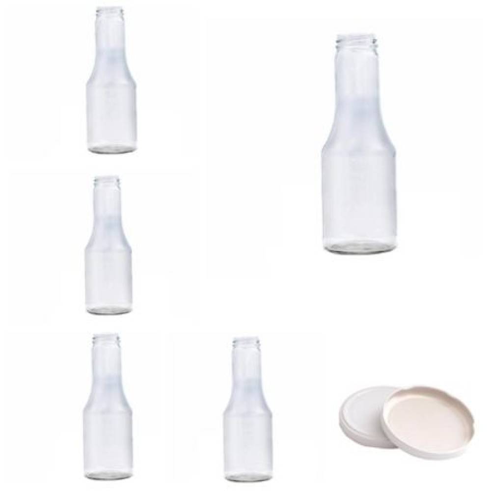 Borcane, sticla 750 ml x 5 + 5 x Capace Borcane, sticla 750 ml x 5 + 5 x Capace