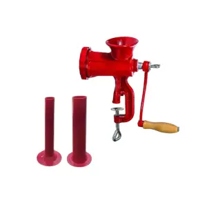 Masina de tocat carne Nr. 8 din fonta si palnie pentru carnati 2 buc/set