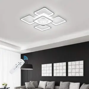 Lustra LED cu telecomanda 52 W , 5 brate 3 culori