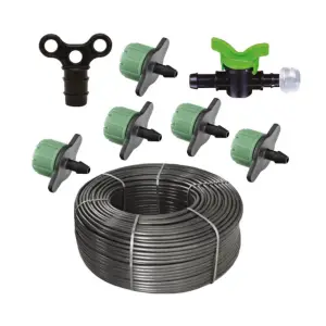 Kit irigare AGROCOL -Tub picurare ORB fara picuratori 400 metri,16mm , cu 400 x Duze Reglabile, cu 40 x Robinet cu garnitura, cu 40 x Dop tub