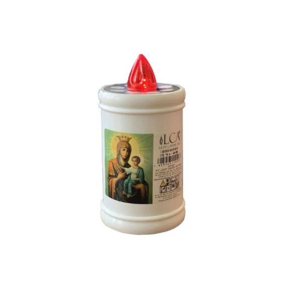 Candela electronica din plastic, Alb Candela electronica din plastic, Alb