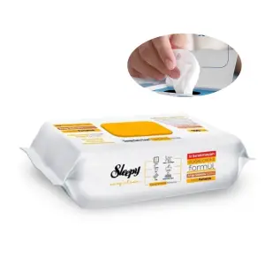 Sleepy servetele umede cu bicarbonat si otet 100 buc, Extra Stralucire