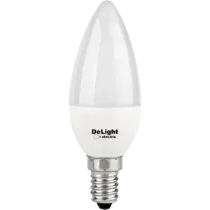 Bec Led Lumanare E14, model C37, 6W=50W, 2700K, lumina calda