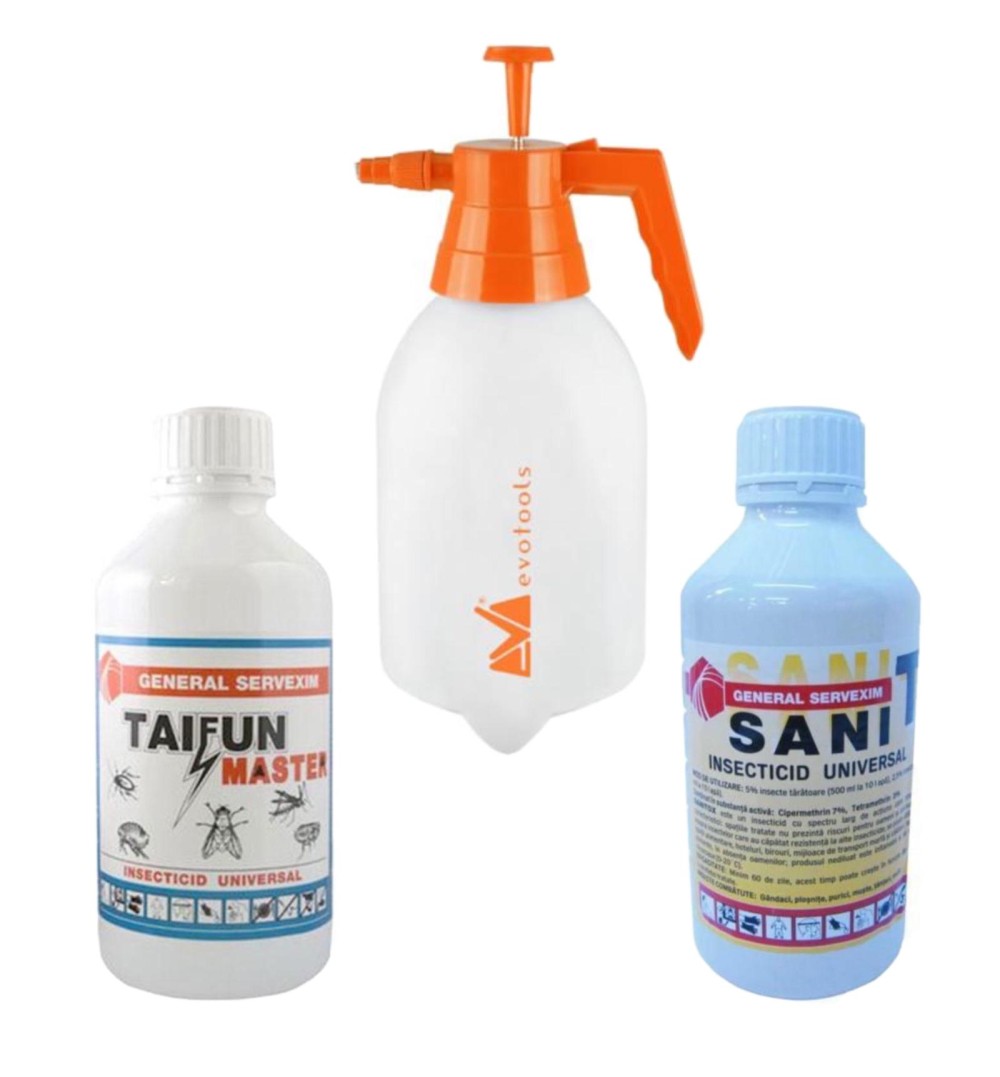 Insecticid universal , Sanitox 1 L + Insecticid universal impotriva insectelor ,Taifun 1 L + Pompa 2 L