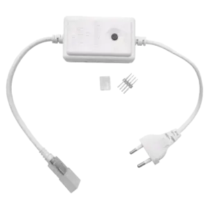 Cablu alimentare / Alimentator + controller banda LED RGB cu stecher, 220V
