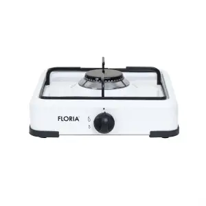 Aragaz cu 1 ochi, fara cuptor - pentru butelie, Alb, Floria