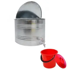 Set bazin apa (lavoar) 13 litri cu robinet si galeata cu capac 10 litri