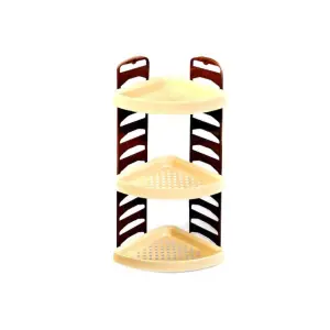 Coltar pentru baie, material plastic, culoare bej / maro , dimensiune 60 x19 cm