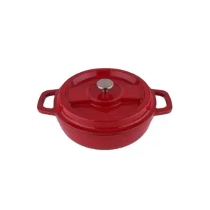 Oala cu capac 24cm Rosu, 2.1l