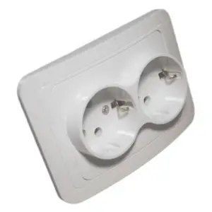 Priza dubla cu Contact de protectie - montaj incastrat