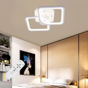 Lustra LED cu telecomanda 50 W , 2 brate 3 culori