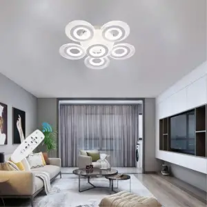 Lustra LED cu telecomanda 150 W , 6 brate 3 culori