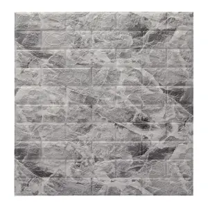 Tapet 3D autoadeziv, 70x77cm, Marmura Gri, 10buc/set