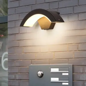 Aplica LED de exterior bumerang, 24W=160W, lumina calda, 2160Lm, IP65