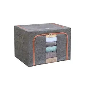 Cutie depozitare 24 litri cu fermoar, pliabila gri