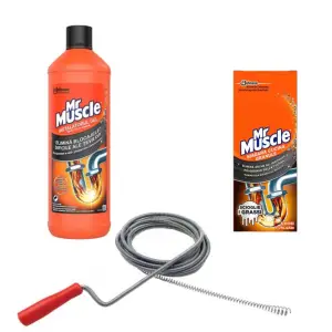 Set pentru desfundarea tevilor Mr Muscle + Sarpe 5M