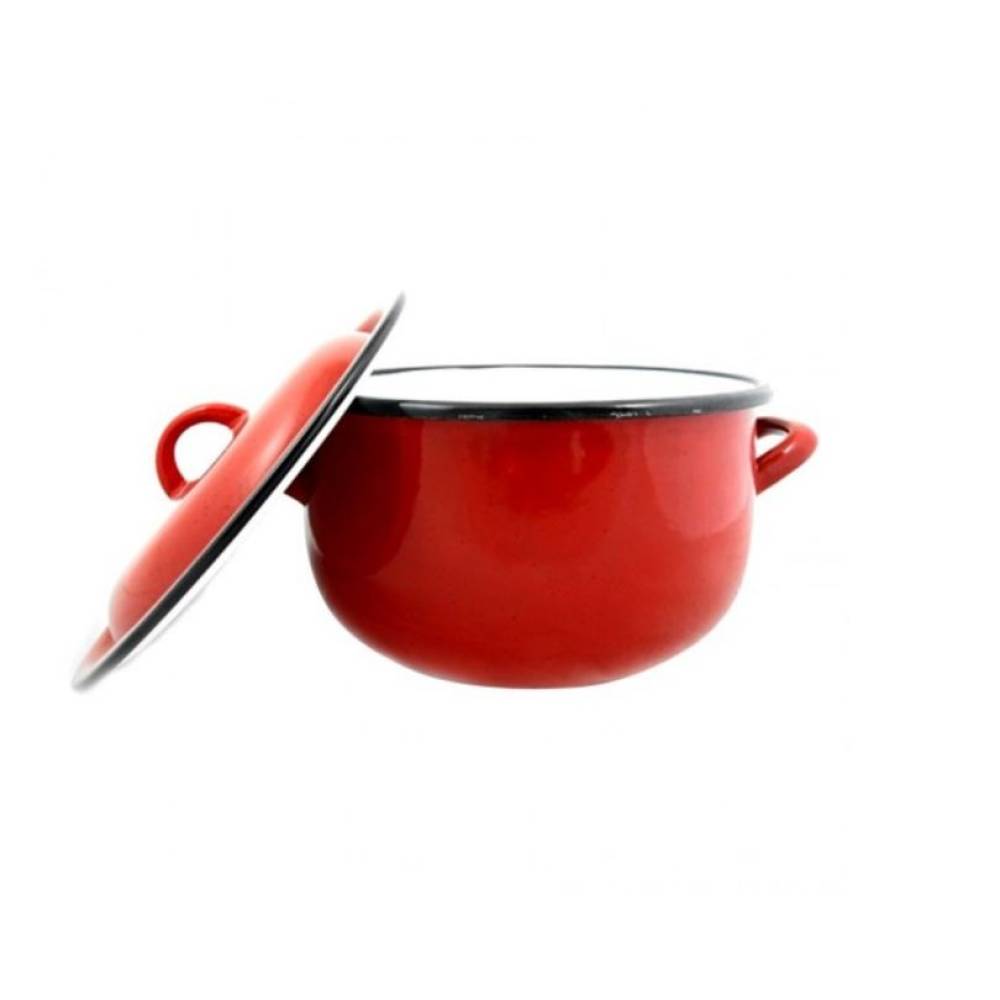 Cratita emailata bombata, 1.7 L, cu capac Cratita emailata bombata, 1.7 L, cu capac