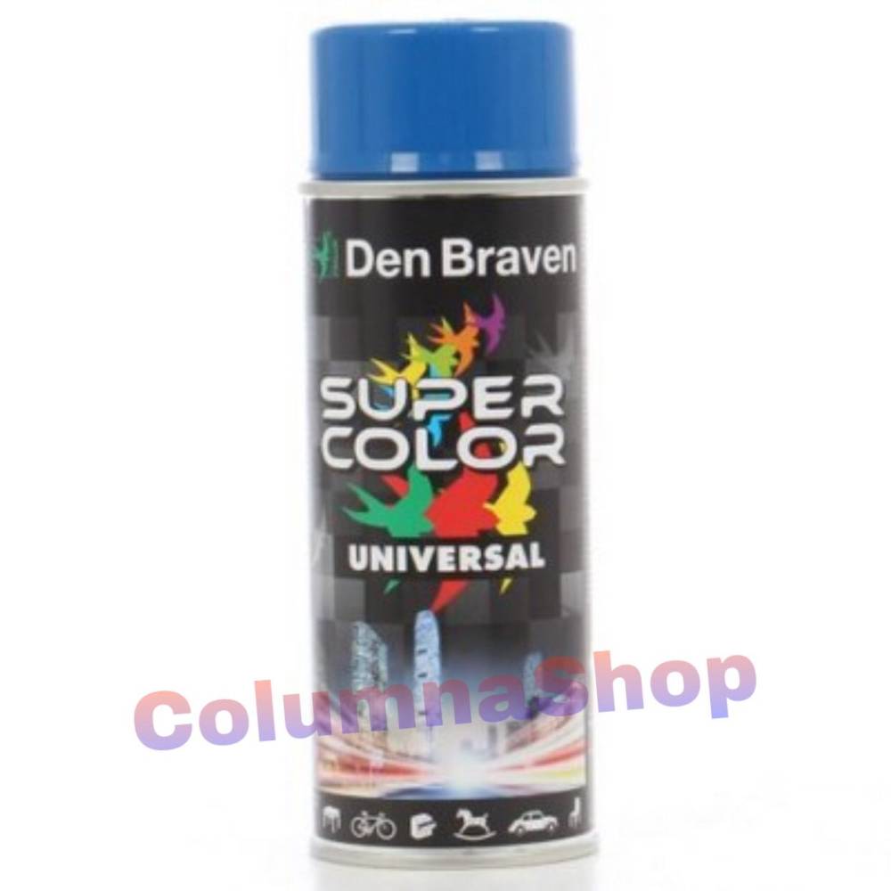 Spray vopsea, Den Braven Super Color, albastru, interior / exterior, 400 ml Spray vopsea, Den Braven Super Color, albastru, interior / exterior, 400 ml