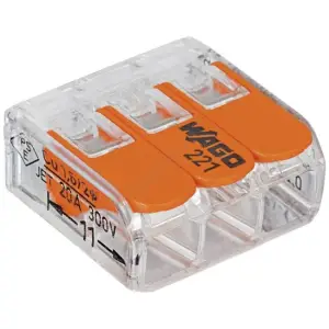 Conector derivatie wago slim 3poli 2X0.5-4mm